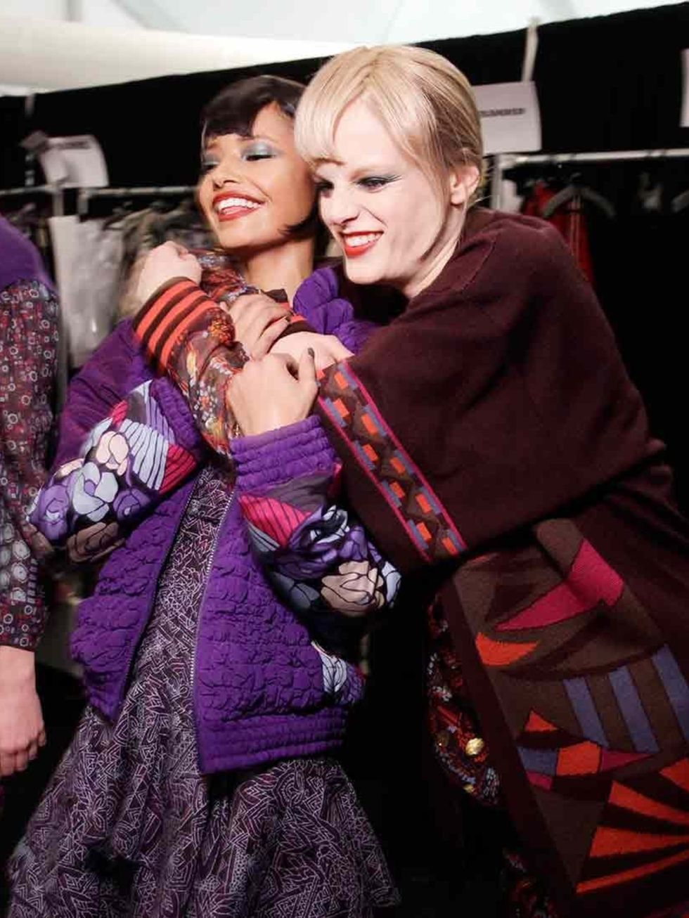 <p>Backstage at <a href="http://www.elleuk.com/catwalk/designer-a-z/anna-sui/autumn-winter-2014">Anna Sui</a>, New York Fashion Week</p>