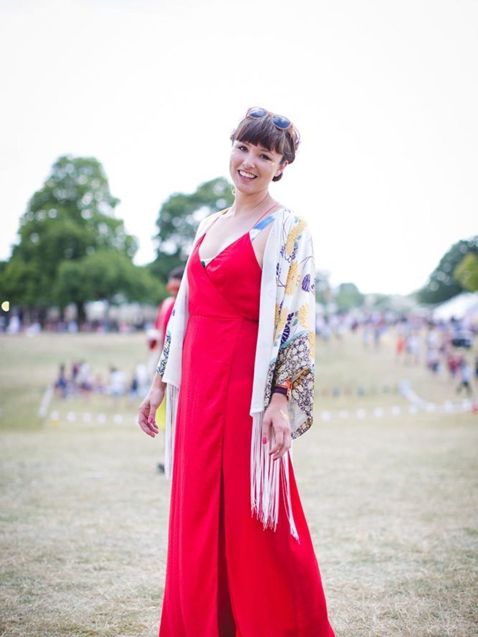 <p><strong>Jessica Mackenzie </strong></p>

<p>Dress: Trinity</p>

<p>Kimono: Zara</p>

<p>Sunglasses: & Other Stories </p>