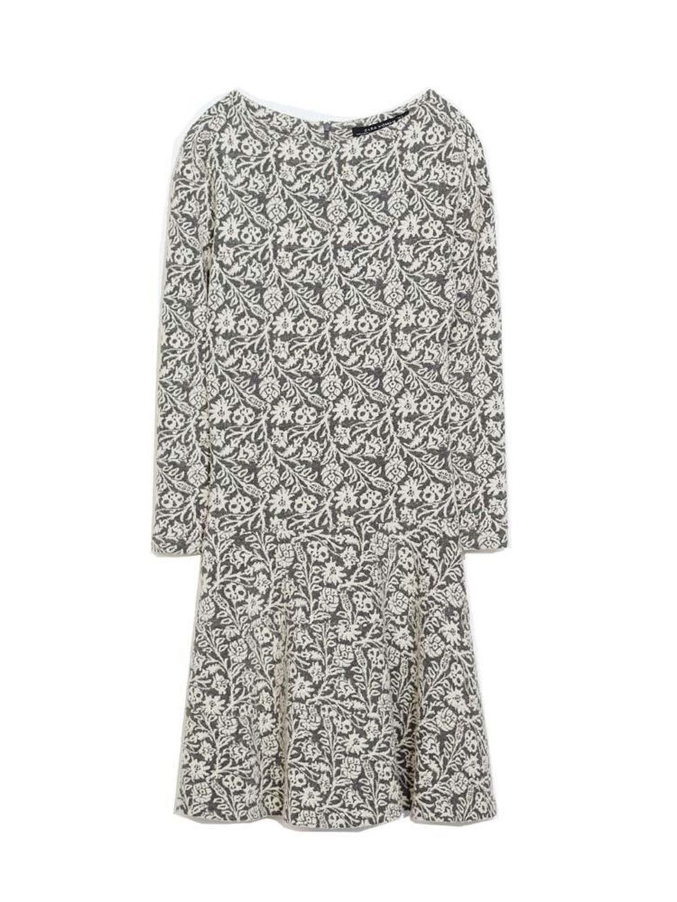 <p>Jacqueard print dress, <a href="http://www.zara.com/uk/en/new-this-week/woman/jacquard-flared-dress-c287002p2347520.html" target="_blank">Zara</a> &pound;69.99</p>