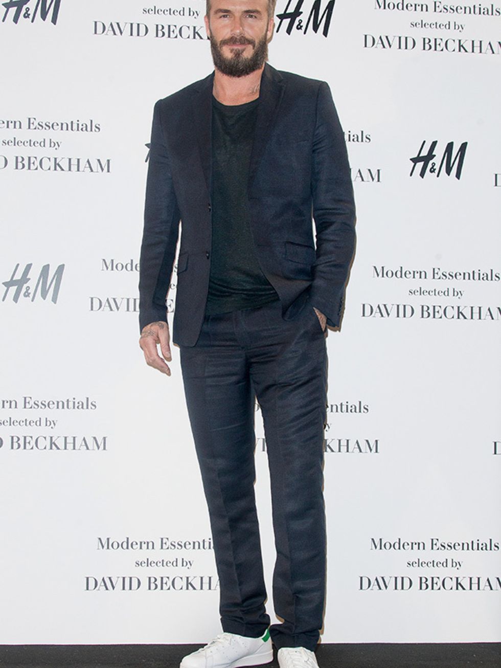 David Beckham presents his H&M 'Modern Essentials' Campaign in Madrid, March 2015.