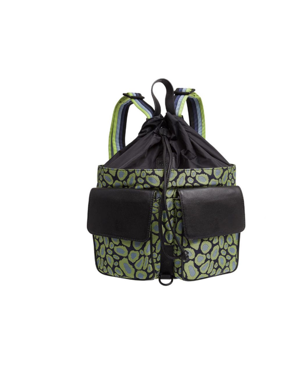 <p><a href="http://www.elleuk.com/catwalk/designer-a-z/kenzo/autumn-winter-2013">Kenzo</a> black and green cloudy leopard print backpack £310 at <a href="http://www.liberty.co.uk/fcp/product/Liberty//Black-and-Green-Leopard-Print-Backpack/87176">Liberty.c
