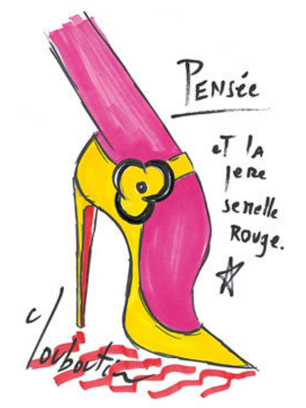 <p>Christian Louboutin's Pensee shoes.</p>