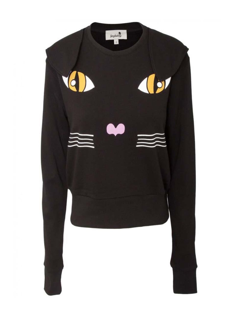 <p>The cat's meow, soon to be worn by Acting Senior Fashion Editor Michelle Duguid.</p>

<p>Yazbukey sweatshirt, £90 at <a href="http://www.hervia.com/womens-c1/clothing-c78/sweatshirts-jumpers-c184/cat-with-ears-crew-sweatshirt-black-p13088" target="_bla