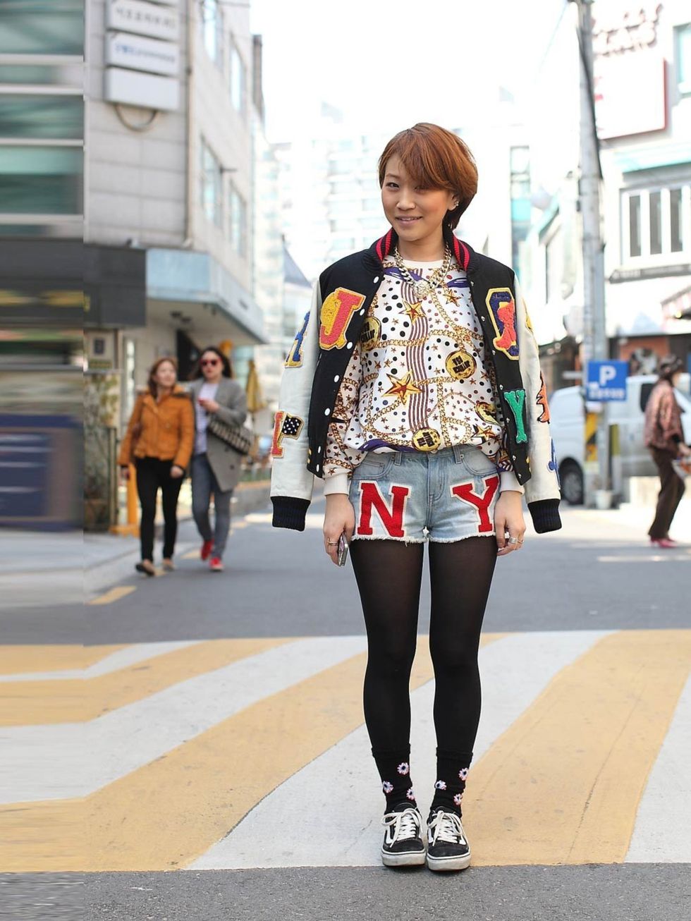 <p>Effy wears Joyrich top, shorts &amp; jacket with Vans trainers.</p><p><em>More street style inspiration:</em></p><p><a href="http://www.elleuk.com/style/street-style/seoul-fashion-week-autumn-winter-2013">Seoul Fashion Week street style</a></p><p><a hr