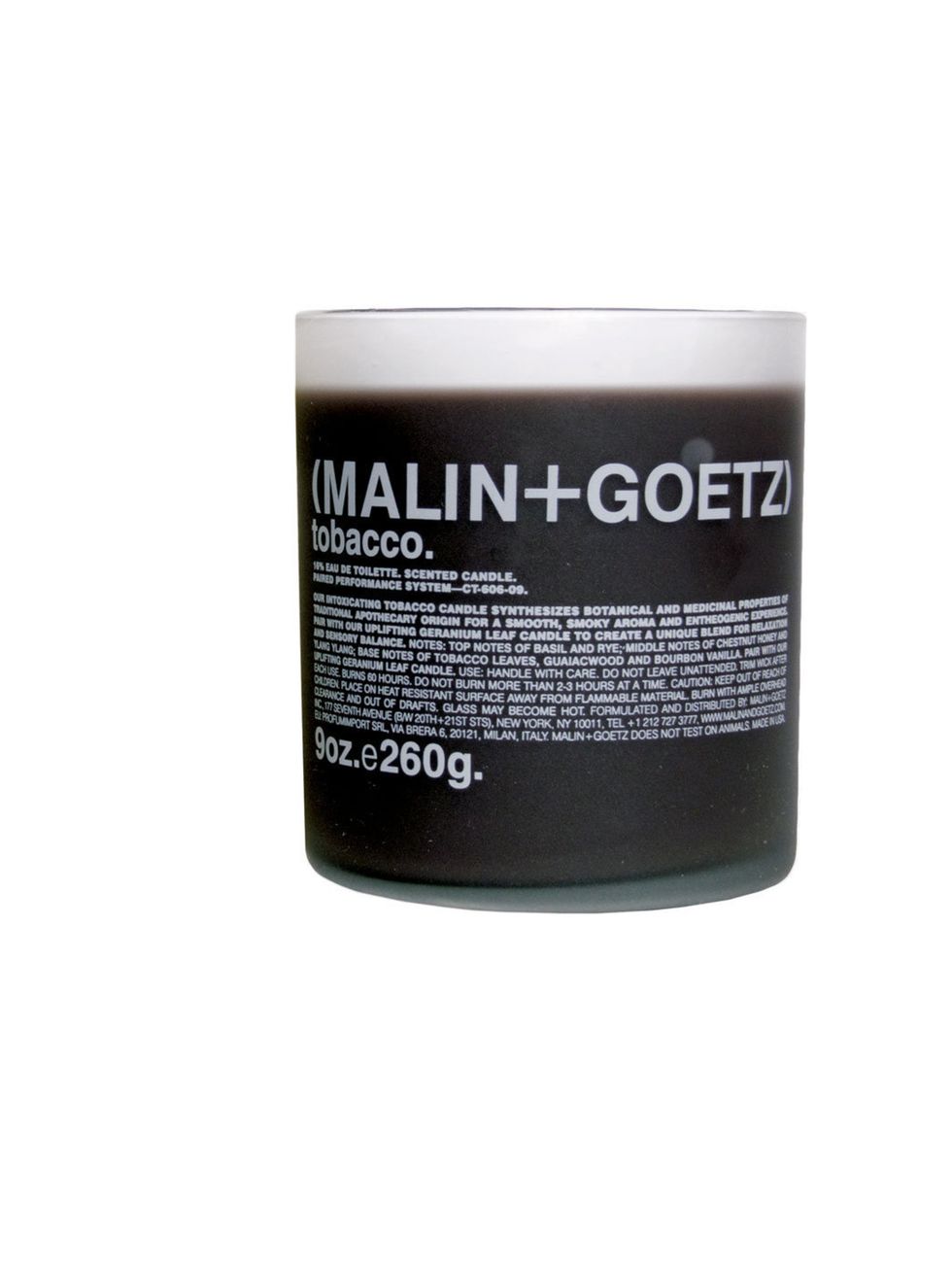 <p><strong><6 MONTHS</strong></p><p><strong> </strong>Malin + Goetz Tobacco candle available from <a href="http://www.liberty.co.uk">Liberty</a></p><p><em>A tobacco scented candle? We're not sure why, but it just works...</em></p>