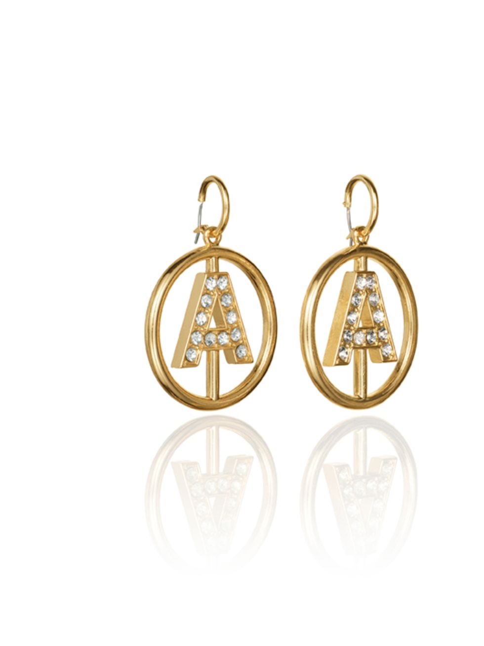 <p><a href="http://www.hm.com/gb/anna-dello-russo">ADR for H&amp;M</a> 'A' hoop earrings, £14.99, for stockists call 0844 736 9000</p>