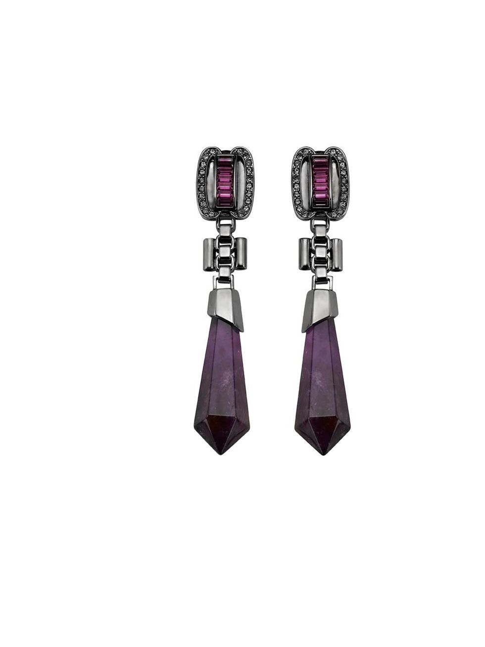 <p>Mawi crystal drop earrings, £225, at <a href="http://www.start-london.com/silver-crystal-shard-and-tube-earrings.html?source=webgains&amp;siteid=40957">Start London</a></p>