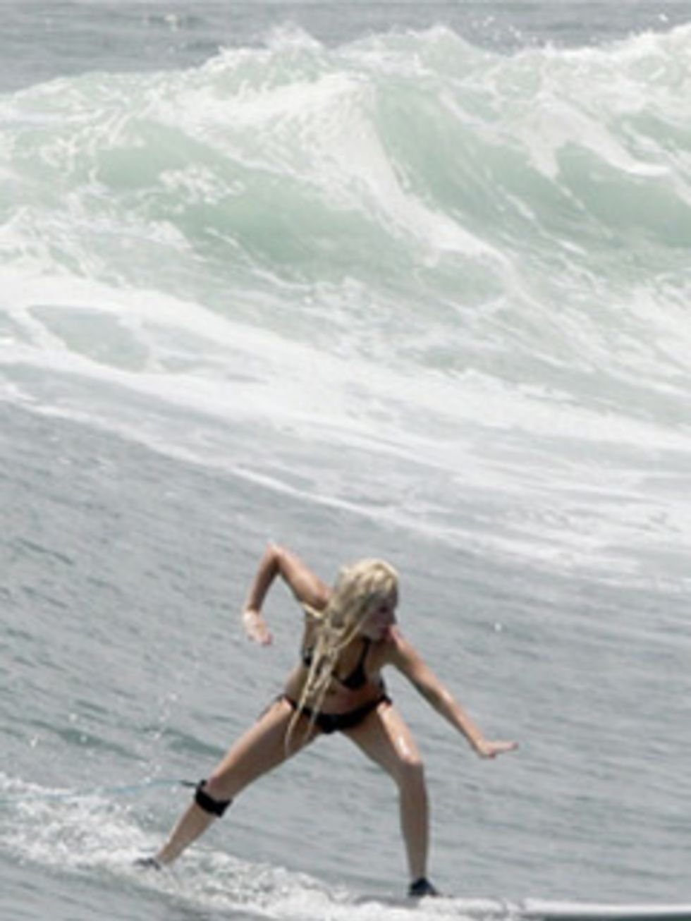 <p>Lady Gaga was spotted surfing in Mexico last week, and although she's busting out some pretty professional looking moves it was apparently her first time! Surfing is a great all-over workout - toning legs and core, while burning plenty of calories. Oh,