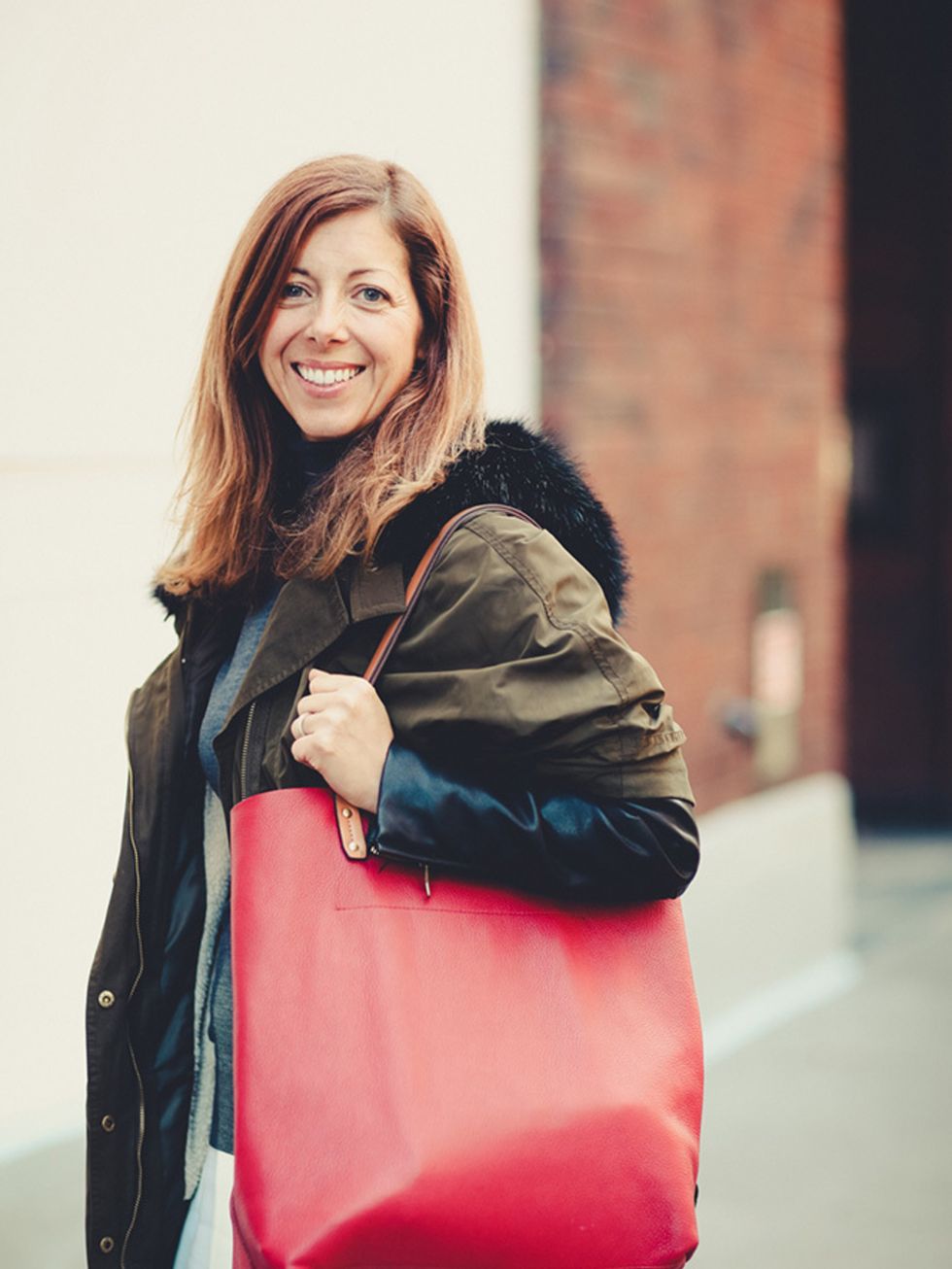 <p>Kirsty Dale - Executive Fashion Director</p>

<p>Zara coat, Gap bag.</p>