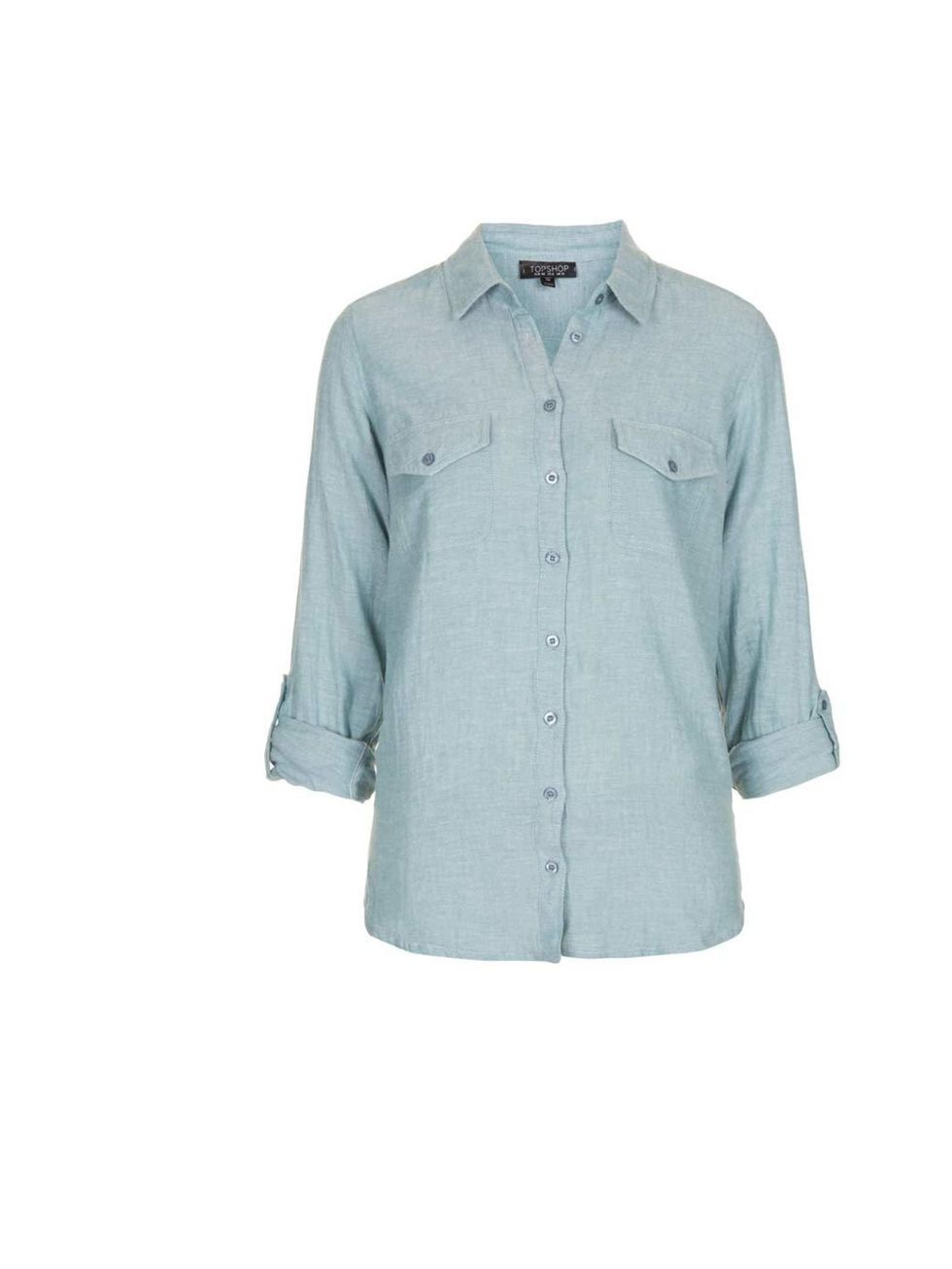 <p>Don't be afraid of double denim. Mix chambray shades with indigo.</p><p>Like this shirt from <a href="http://www.topshop.com/webapp/wcs/stores/servlet/ProductDisplay?searchTerm=chambray+shirt&amp;storeId=12556&amp;productId=11204028&amp;urlRequestType=