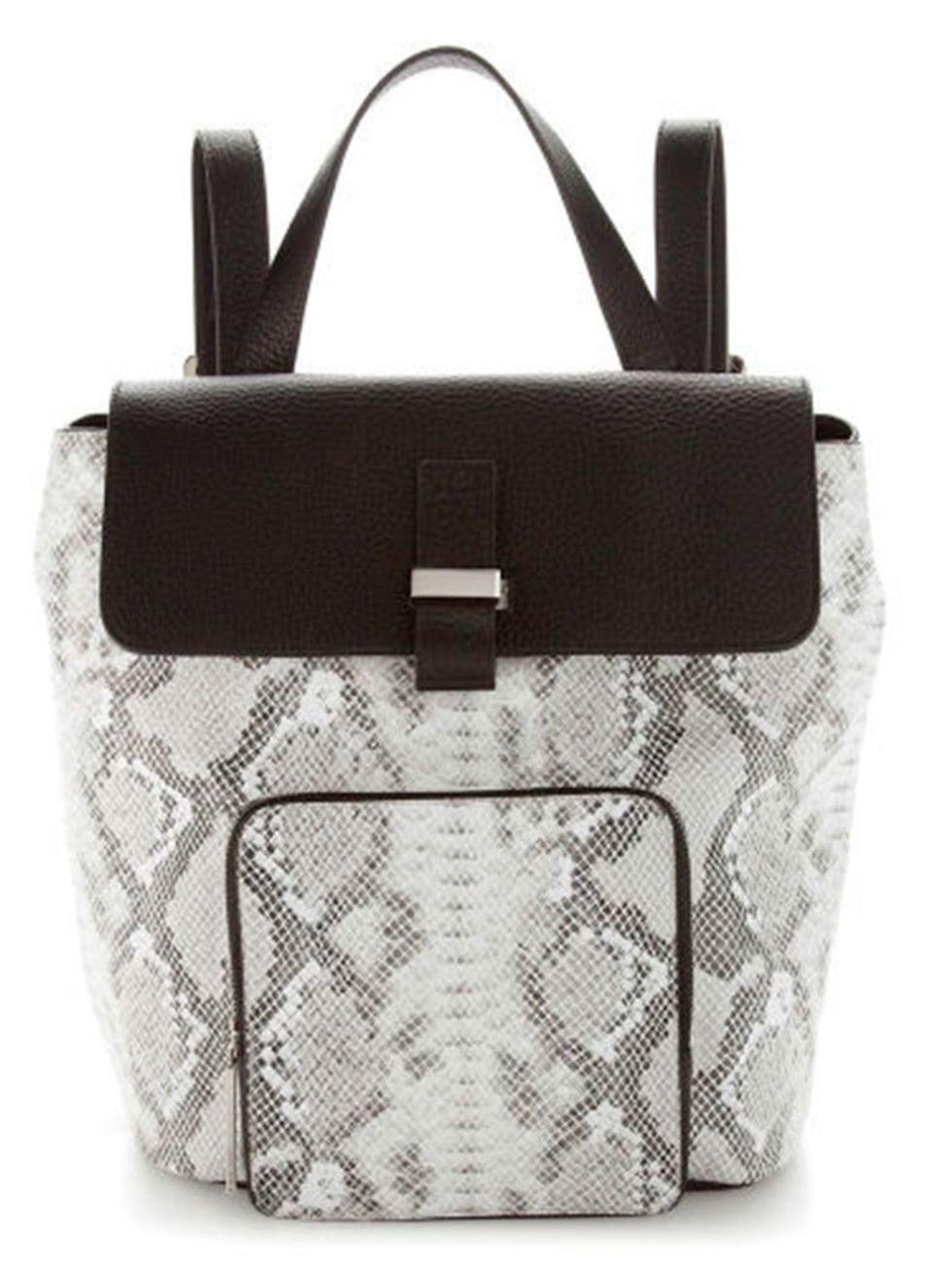 <p><a href="http://www.whistles.com/women/accessories/bags/portland-snake-backpack.html?dwvar_portland-snake-backpack_color=Black%20and%20White#start=1" target="_blank">Whistles</a> Backpack, £295</p>