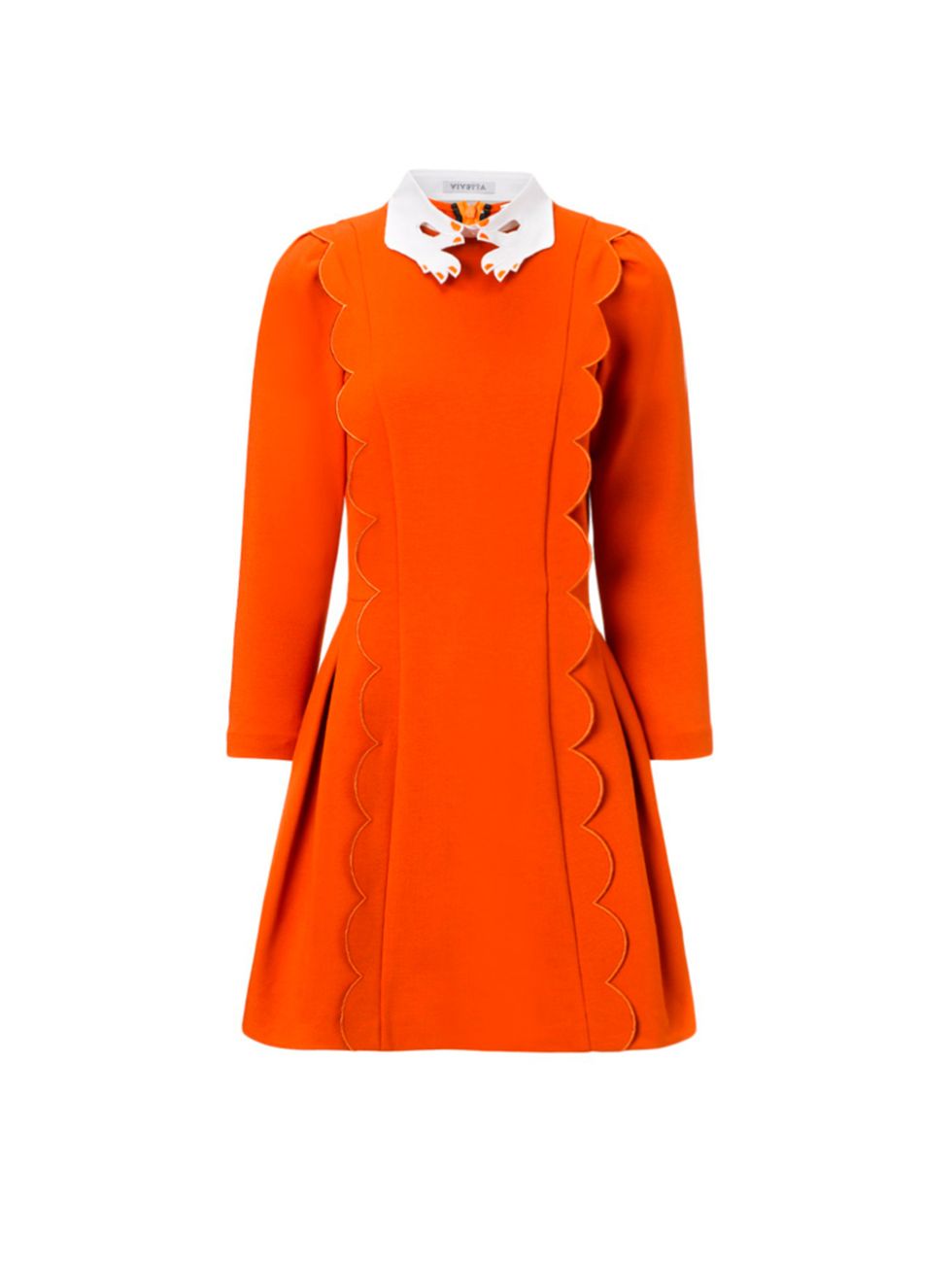 <p>Vivetta dress, £285, from <a href="http://www.avenue32.com/orange-scalloped-martedi-dress-63701/" target="_blank">avenue32.com</a><br />
 </p>