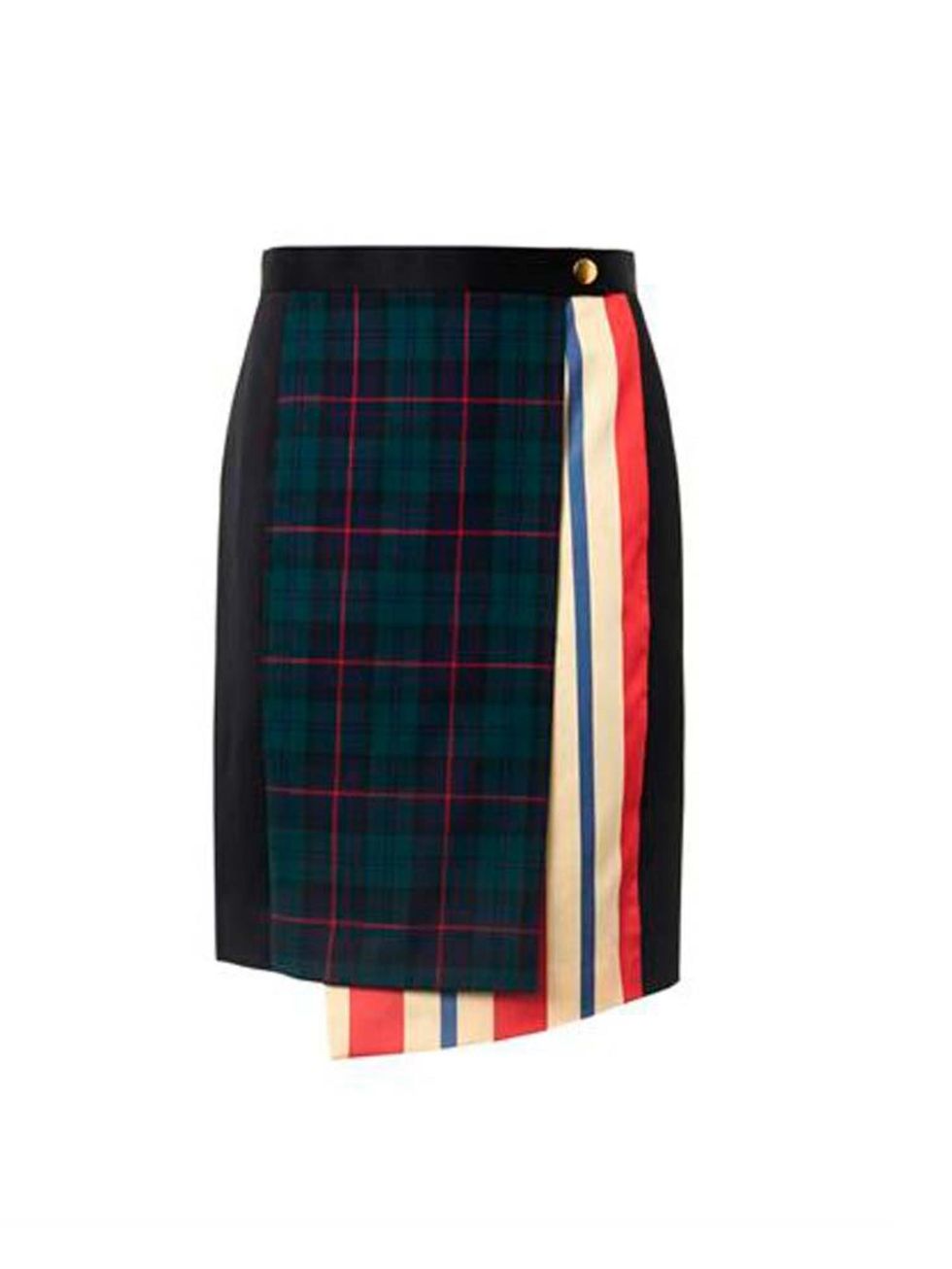 <p>The best combination: checks and stripes! <a href="http://www.matchesfashion.com/product/211370" target="_blank">Undercover</a> skirt, &pound;570</p>