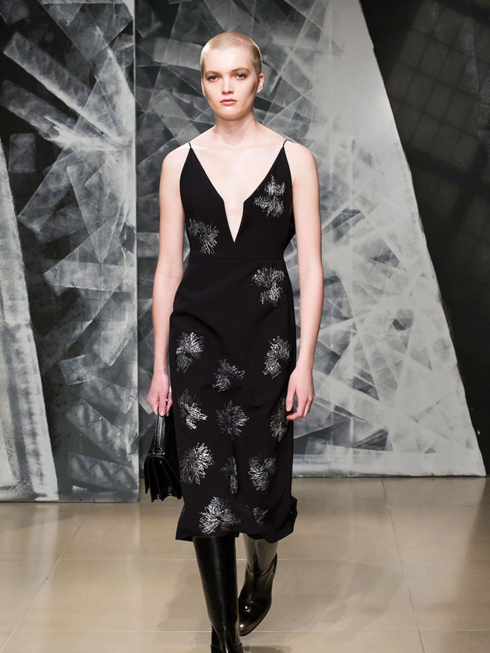 Ruth Bell in the Jill Sander show during Milan Fashion Week, February 2016.