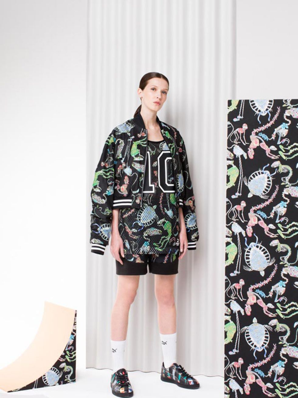 <p>Puma x Swash </p>

<p>Sports brand of the moment Puma has teamed up with London based print and fashion house SWASH London for the second season running. Famed for thie bold and detailed sketches, Puma has had an arty injection to their spring summrer 