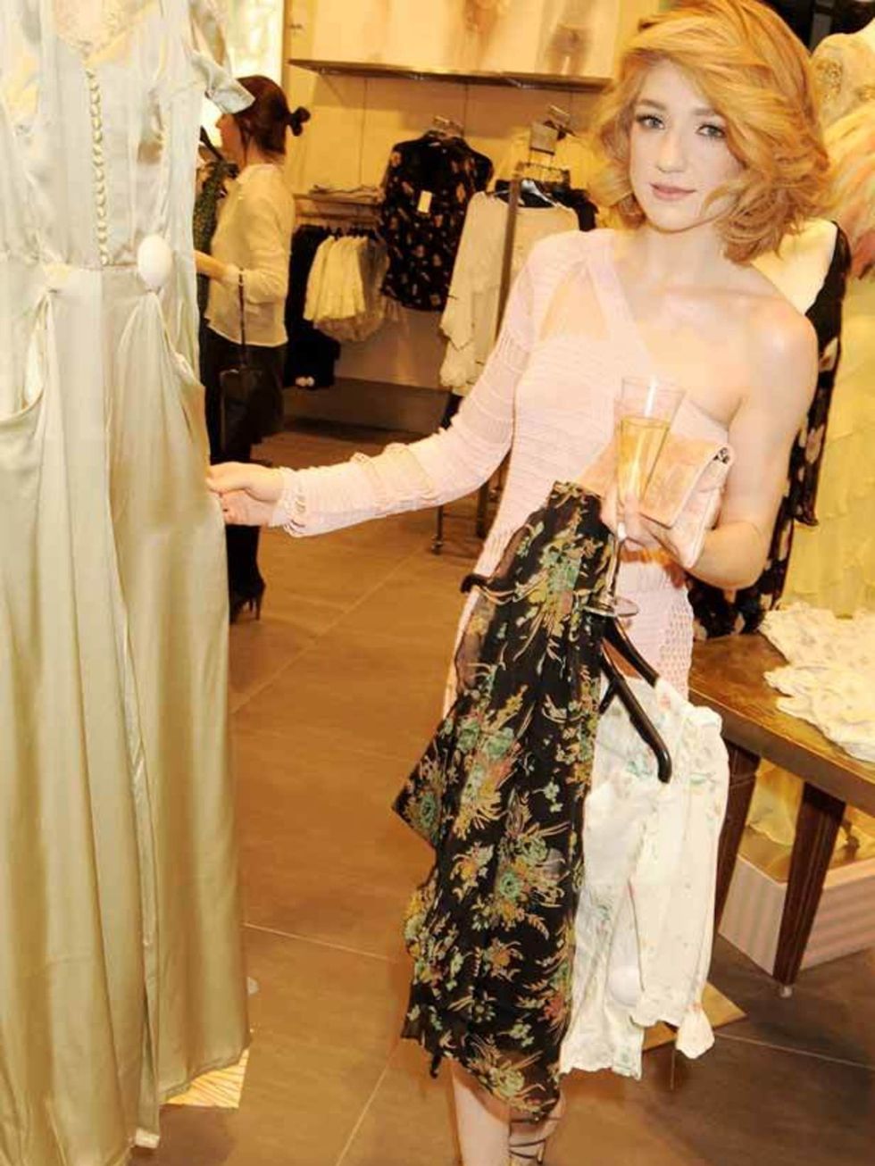 <p>Nicola Roberts in a Mark Fast for Topshop dress</p>
