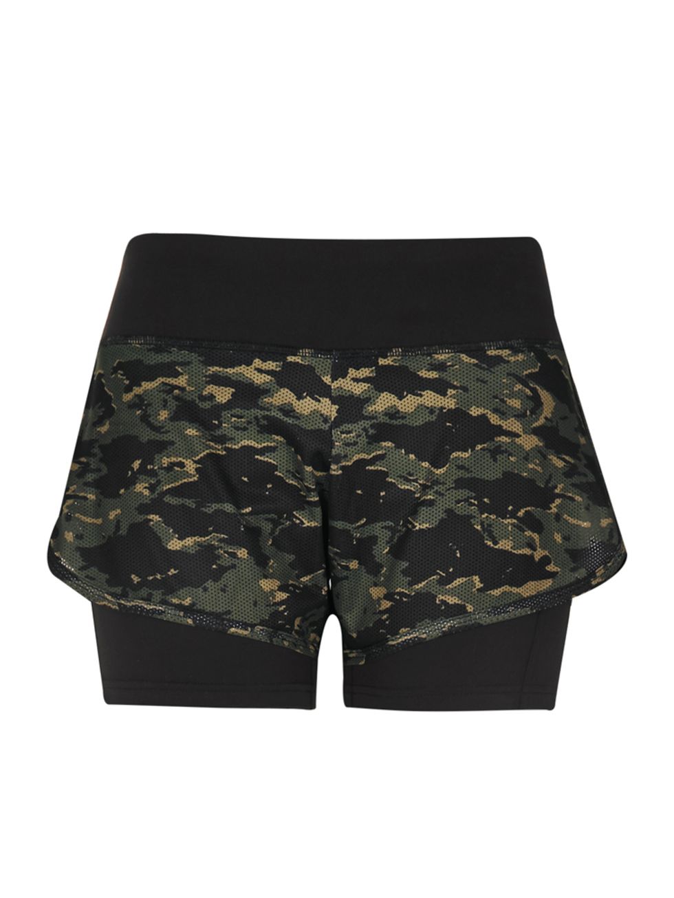 <p><a href="http://www.riverisland.com/women/shorts/casual-shorts/ri-active-camouflage-print-layered-shorts-684732" target="_blank">Ri Active shorts</a>, £25</p>