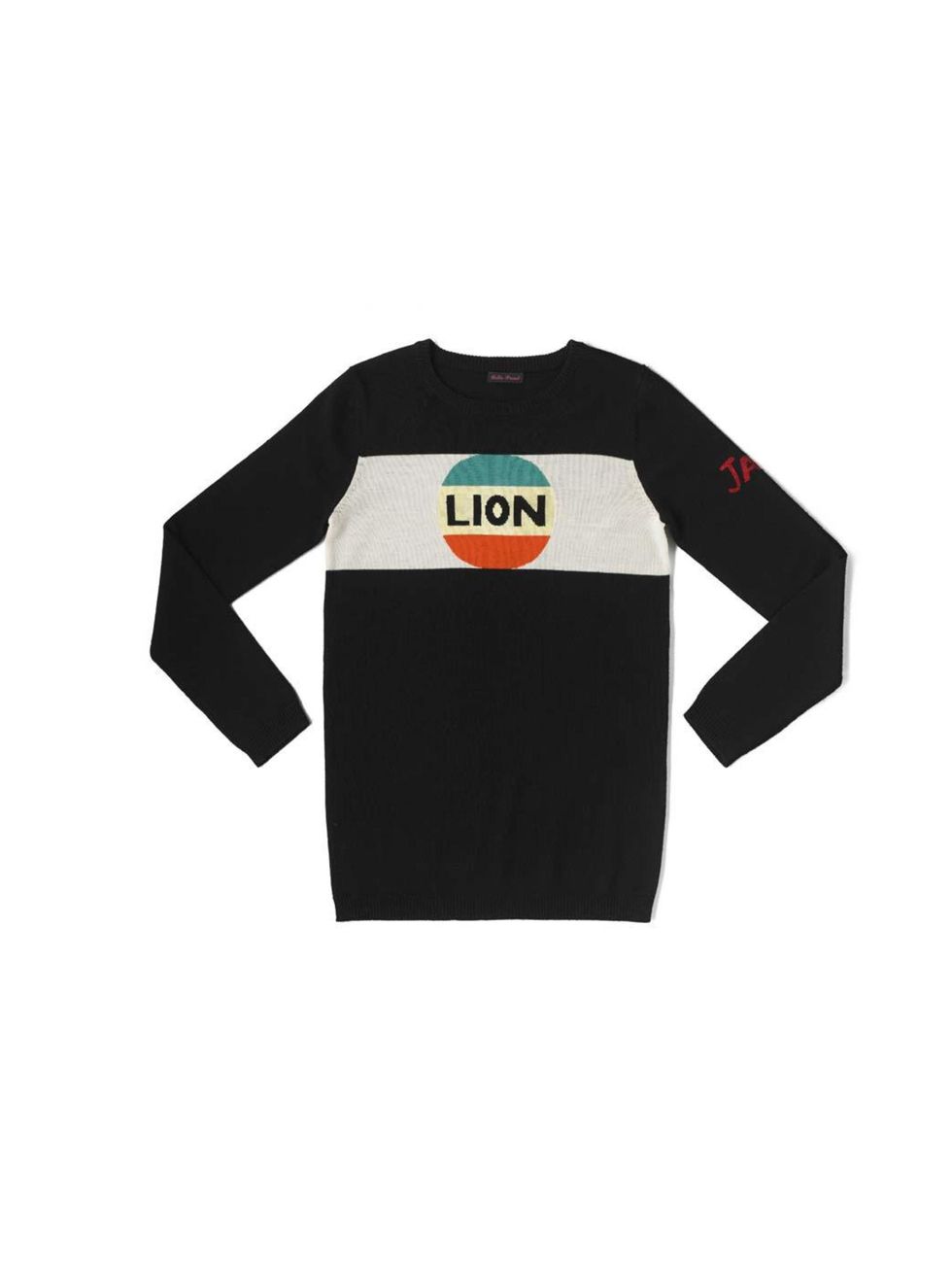 <p>The undisputed queen of cult cool logo knits. Bella Freud, £220, <a href="http://www.bellafreud.co.uk/shop/collections/aw13/lion-stripe/">bellafreud.co.uk</a></p>