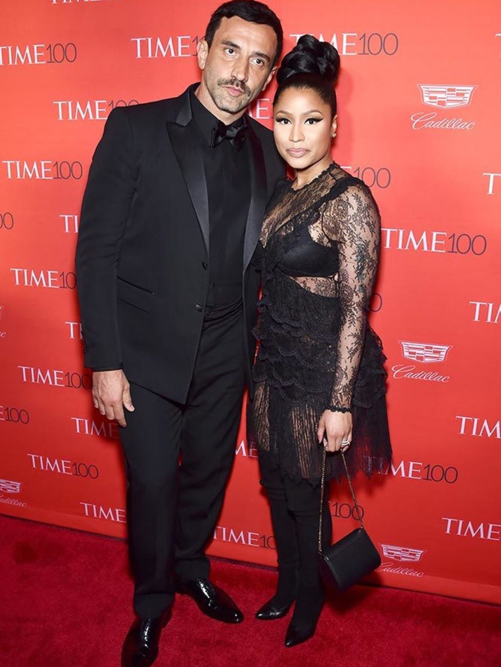 Riccardo Tisci and Nicki Minaj attend the 2016 Time 100 Most Influential People In The World Gala in New York, April 2016.