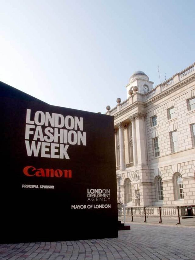 <p>LFW tents at Somerset House</p>