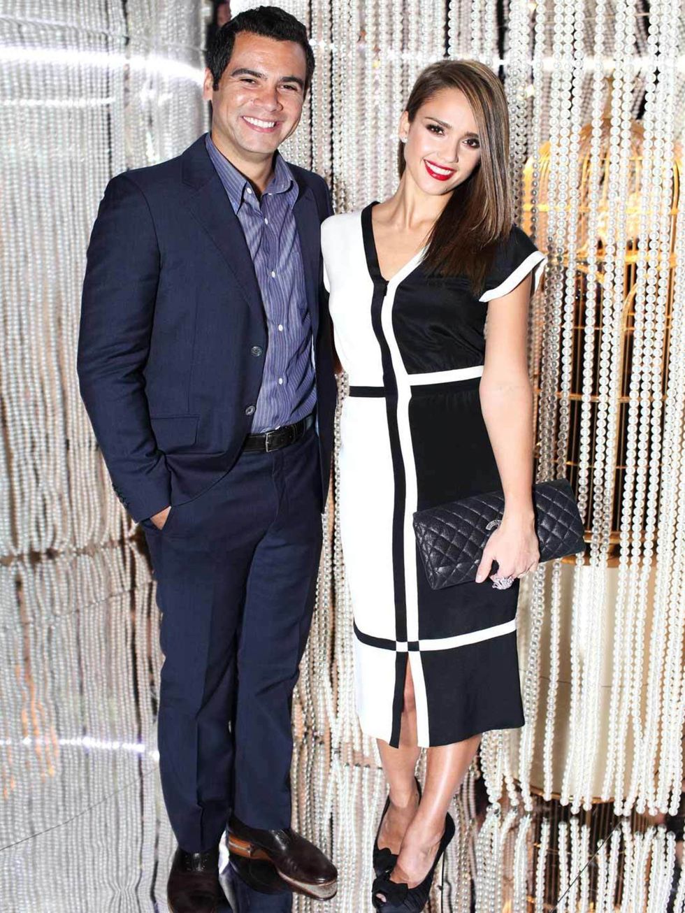 <p>Jessica Alba and Cash Warren at the Chanel party.</p>