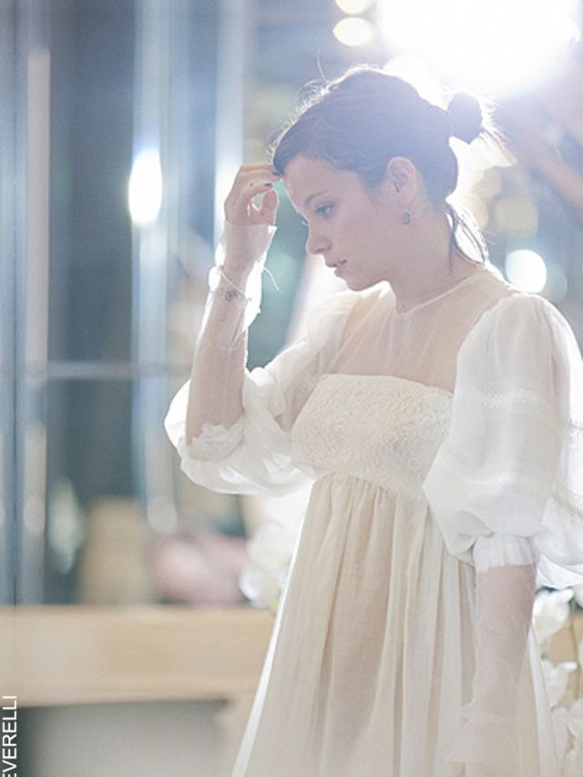 <p>Lily Allen in her Chanel gown</p>