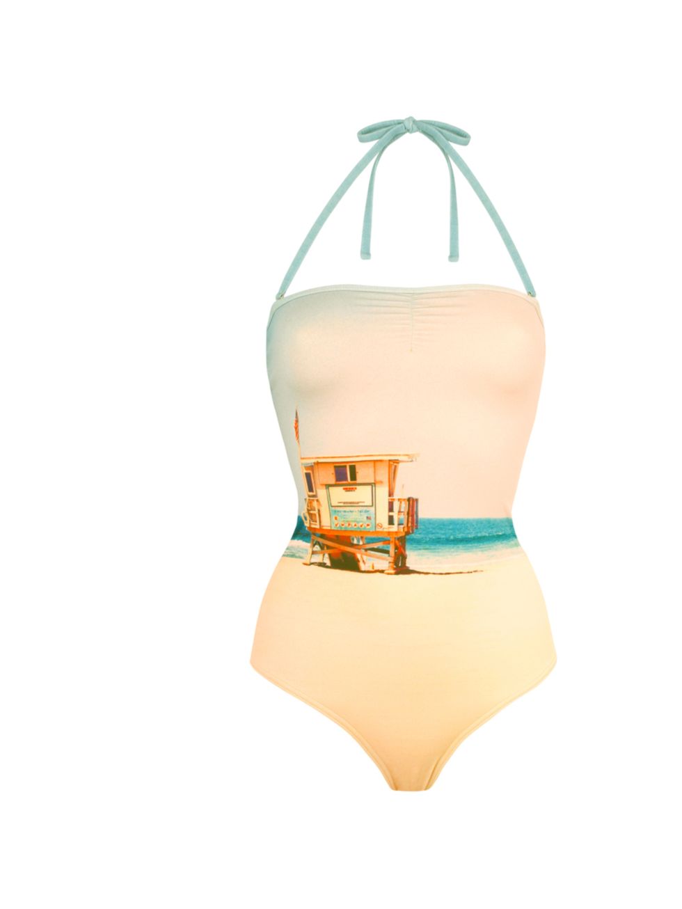 <p>If you really want to make a splash pool-side then opt for picture printed swimwear like this divine David Hockney-esque one-piece Albertine halterneck swimsuit, £169, at Fenwick, for stockists call 0207 629 9161</p>