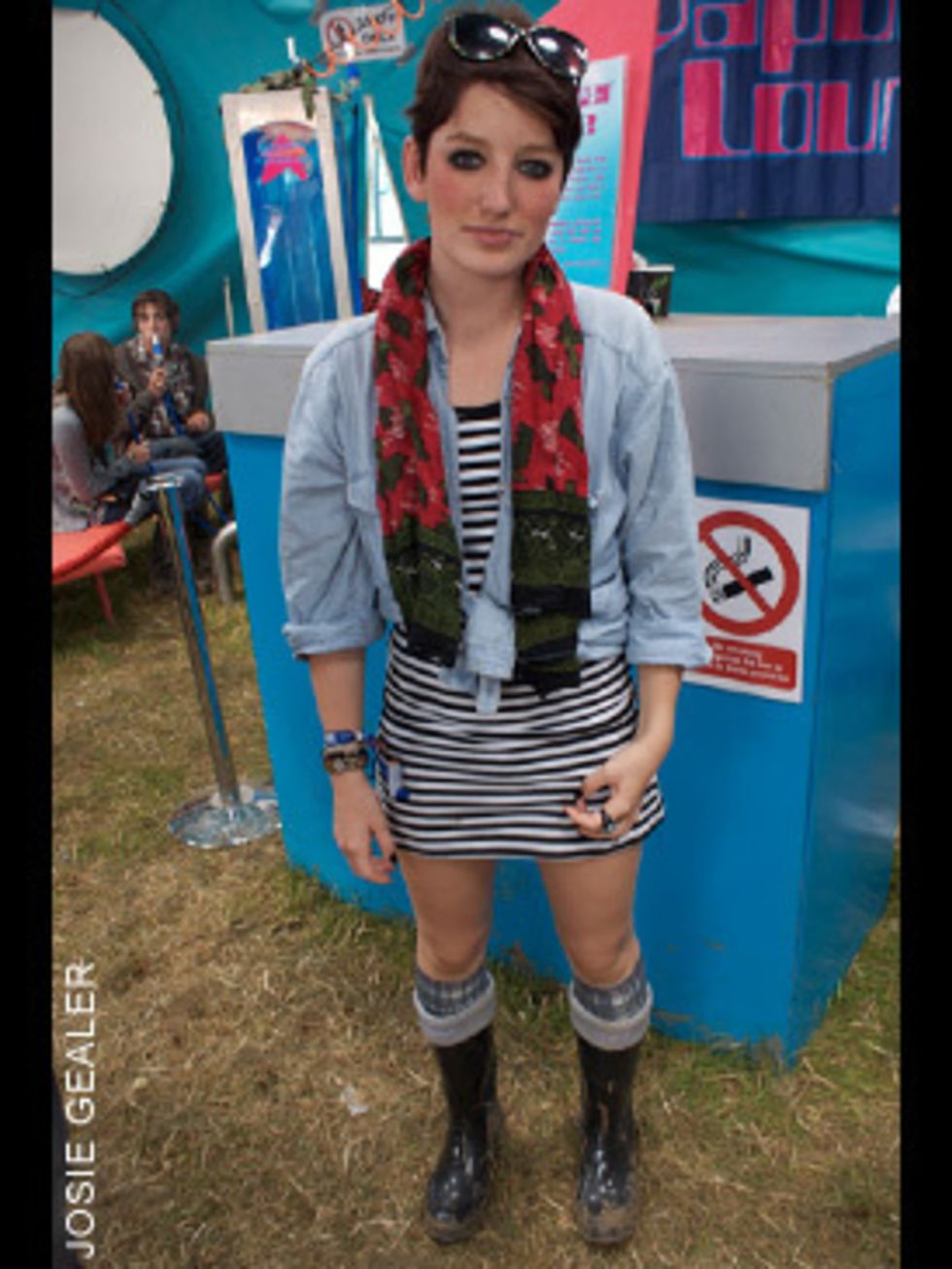 <p>Nicola Sullivan, a 19 year old student is wearing a Dress from Warehouse and a Vintage Shirt and Sunglasses.</p>
