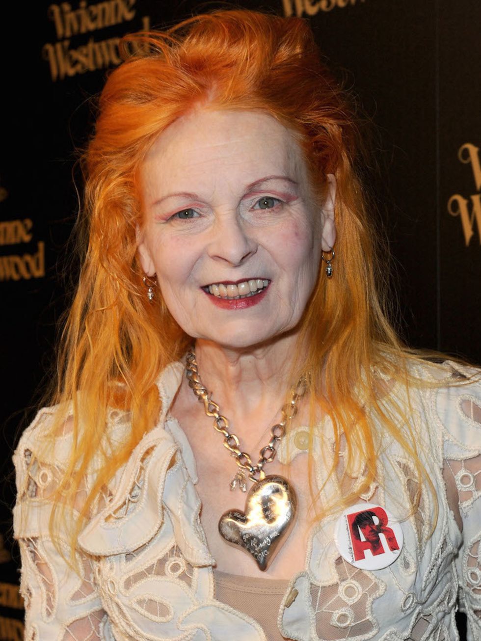 <p><strong>Vivienne Westwood </strong></p>

<p><strong>Nominated for:</strong> Her kick-ass punk designs, and that incredible fiery hair.</p>