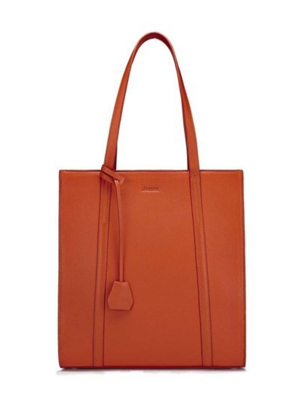 A simple, elegant work bag in an unexpected bright orange - perfect for Junior Sub-Editor Claire Sibbick.

Jaeger tote, £150