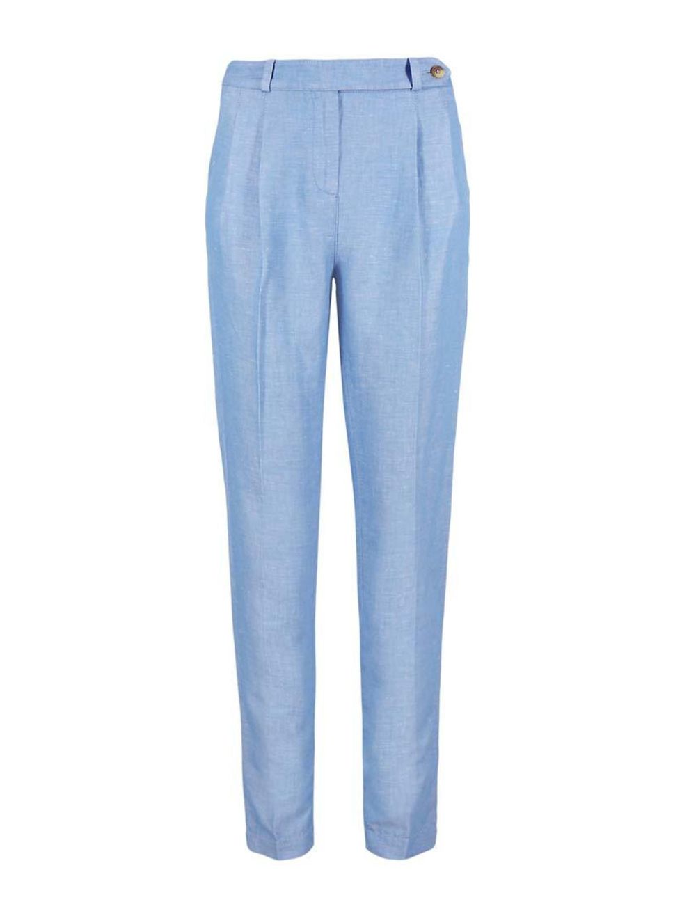 <p>Executive Fashion & Beauty Director Kirsty Dale will tuck a silk shirt into these tailored trousers.</p>

<p><a href="http://www.marksandspencer.com/buttonsafe-linen-blend-tapered-leg-trousers/p/p22375525#" target="_blank">Marks & Spencer</a> trousers,