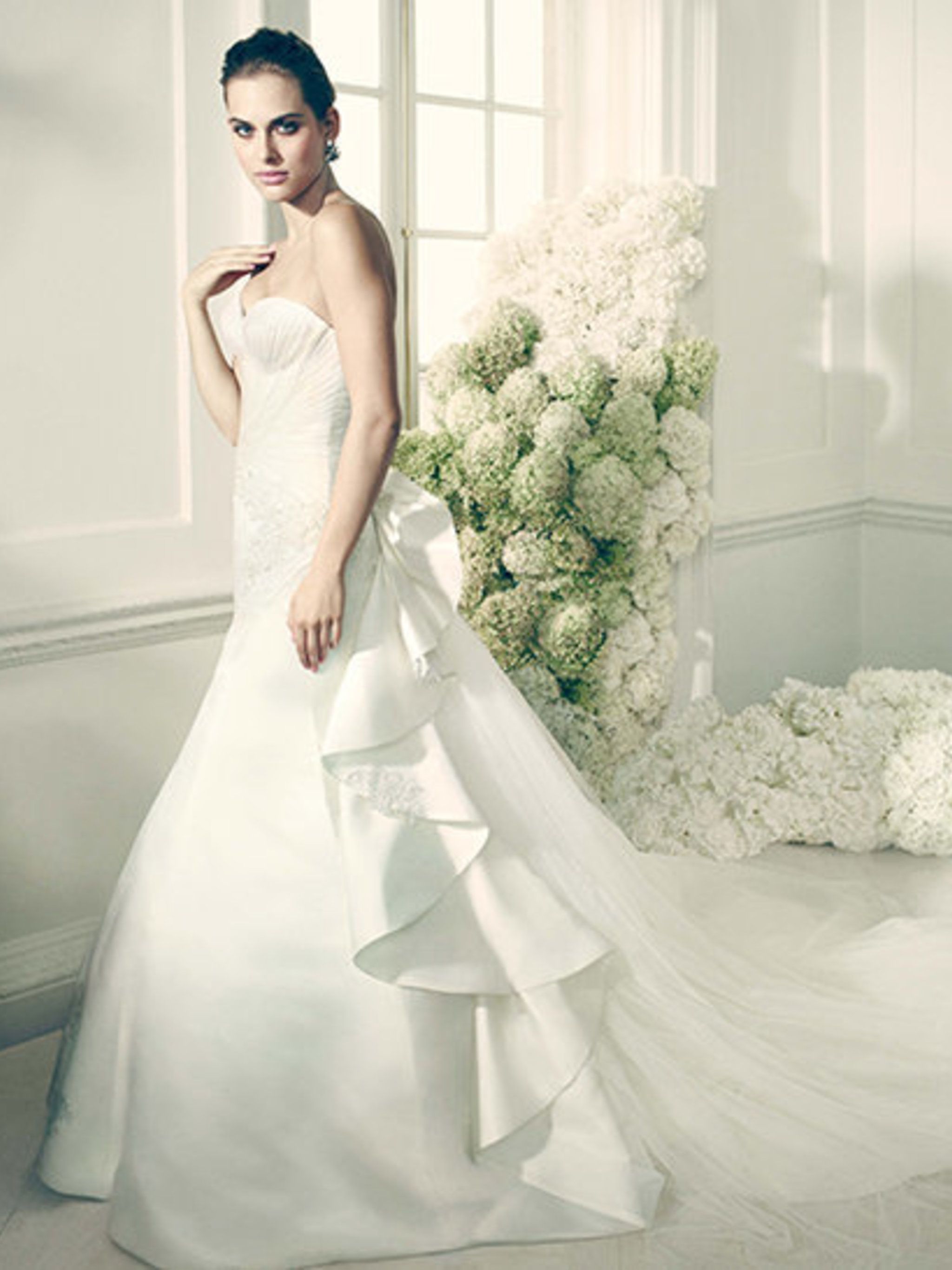 Truly zac posen outlet seamed satin wedding dress