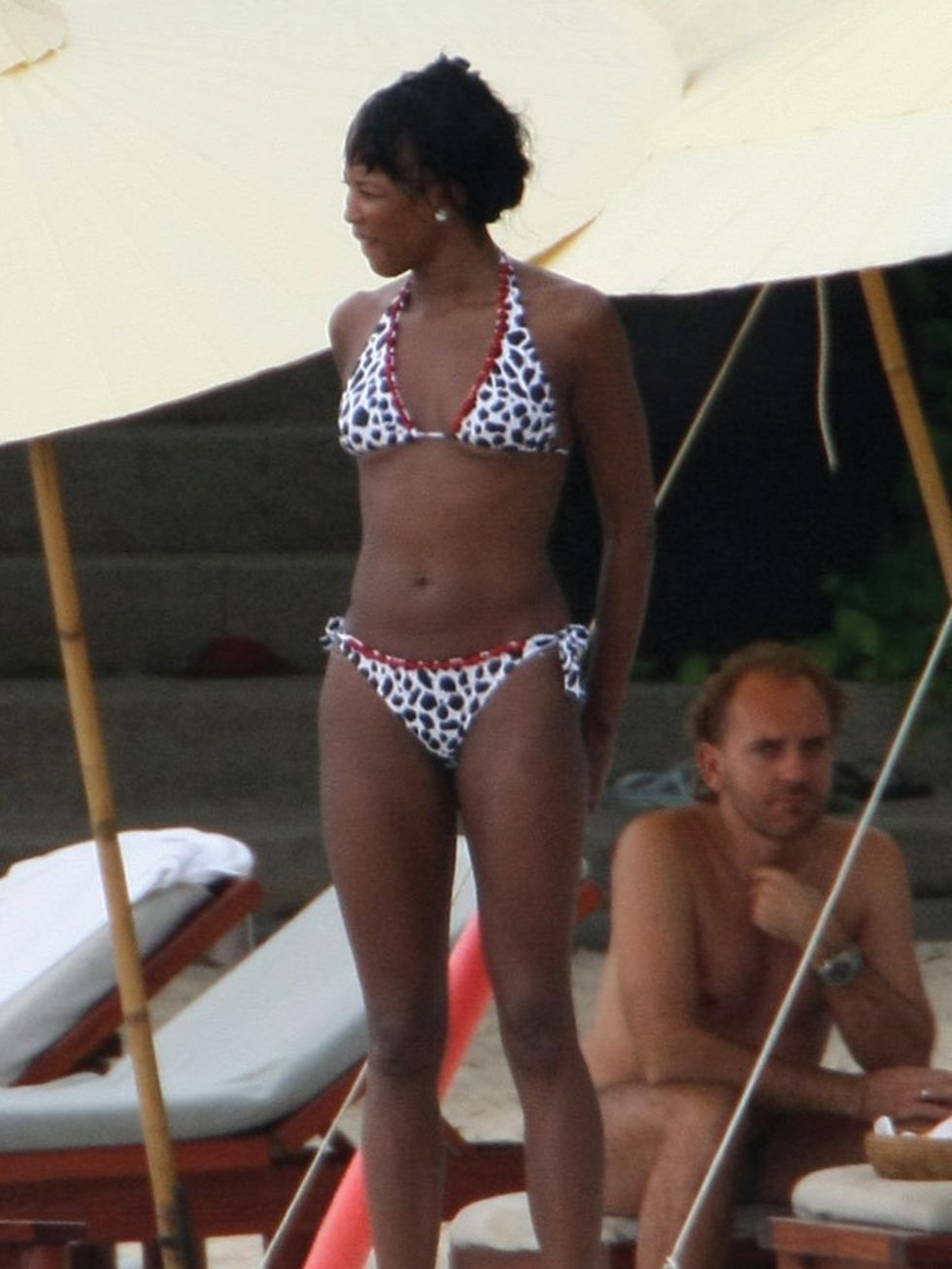 <p>Naomi Campbell in Puhket, Thailand, January 2010. </p>