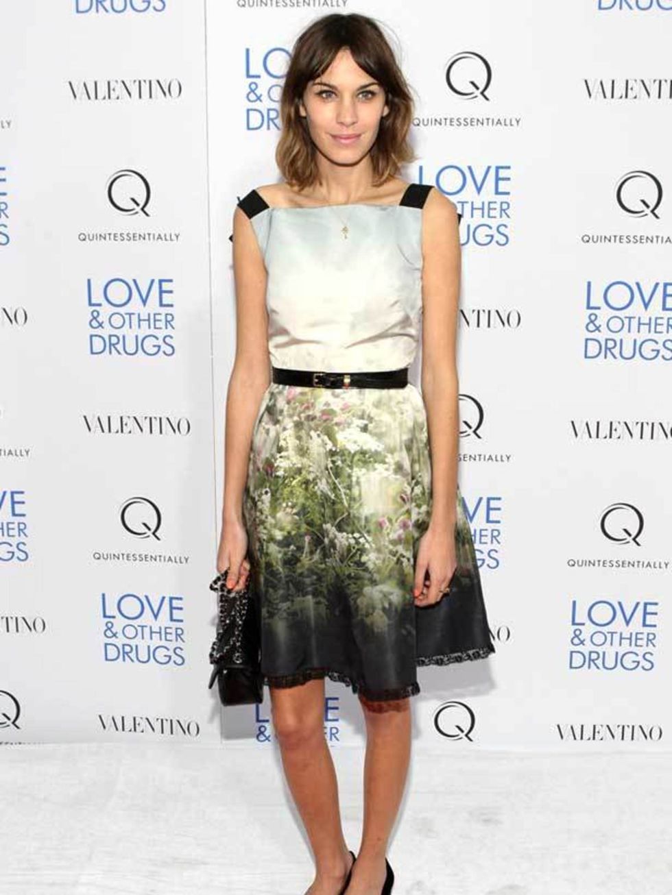 <p><a href="http://www.elleuk.com/starstyle/style-files/%28section%29/Alexa-Chung">Alexa Chung</a> wearing a <a href="http://www.elleuk.com/catwalk/collections/valentino/spring-summer-2011/collection">Valentino</a> dress from the 2011 resort collection </