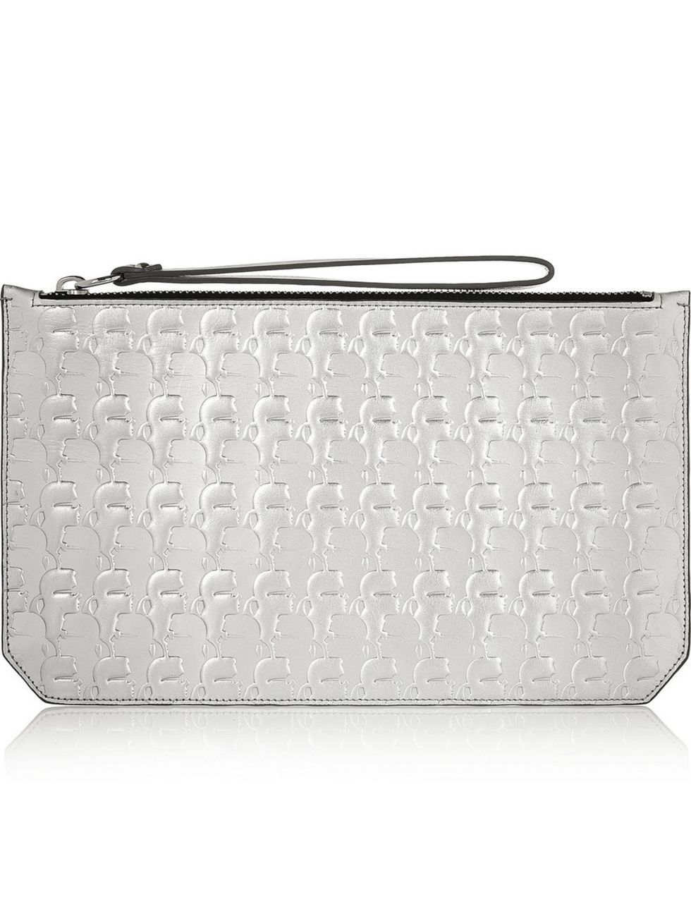 <p>Karl Lagerfeld metallic pouch, £38 at <a href="http://www.theoutnet.com/en-GB/product/Karl-Lagerfeld/Kache-embossed-metallic-leather-pouch/516976">The Outnet</a>.</p>