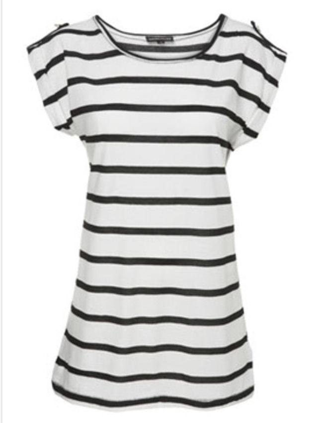 <p>This year's theme is black and white, and Marks &amp; Spencer, Topshop, My-Wardrobe, River Island, By Malene Birger and Lulu Guinness amongst others have all produced exclusive pieces to raise money for the charity. Our best buy? This striped T-shirt f