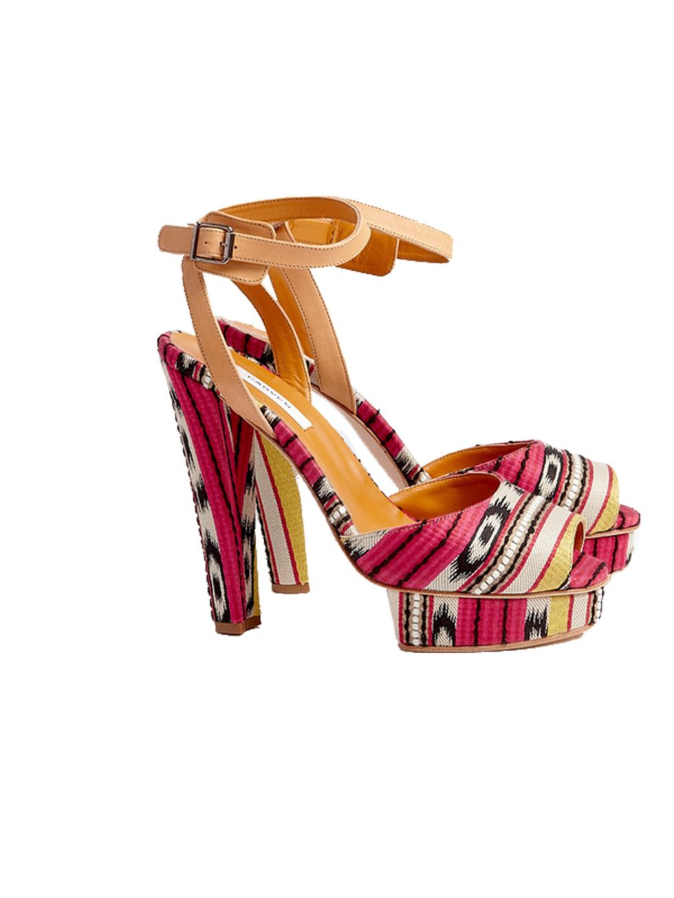 <p>Carven tribal heels, £164 (was £411), at <a href="http://www.my-wardrobe.com/no/carven/tribal-jaquard-heel-271150">my-wardrobe.com</a></p>