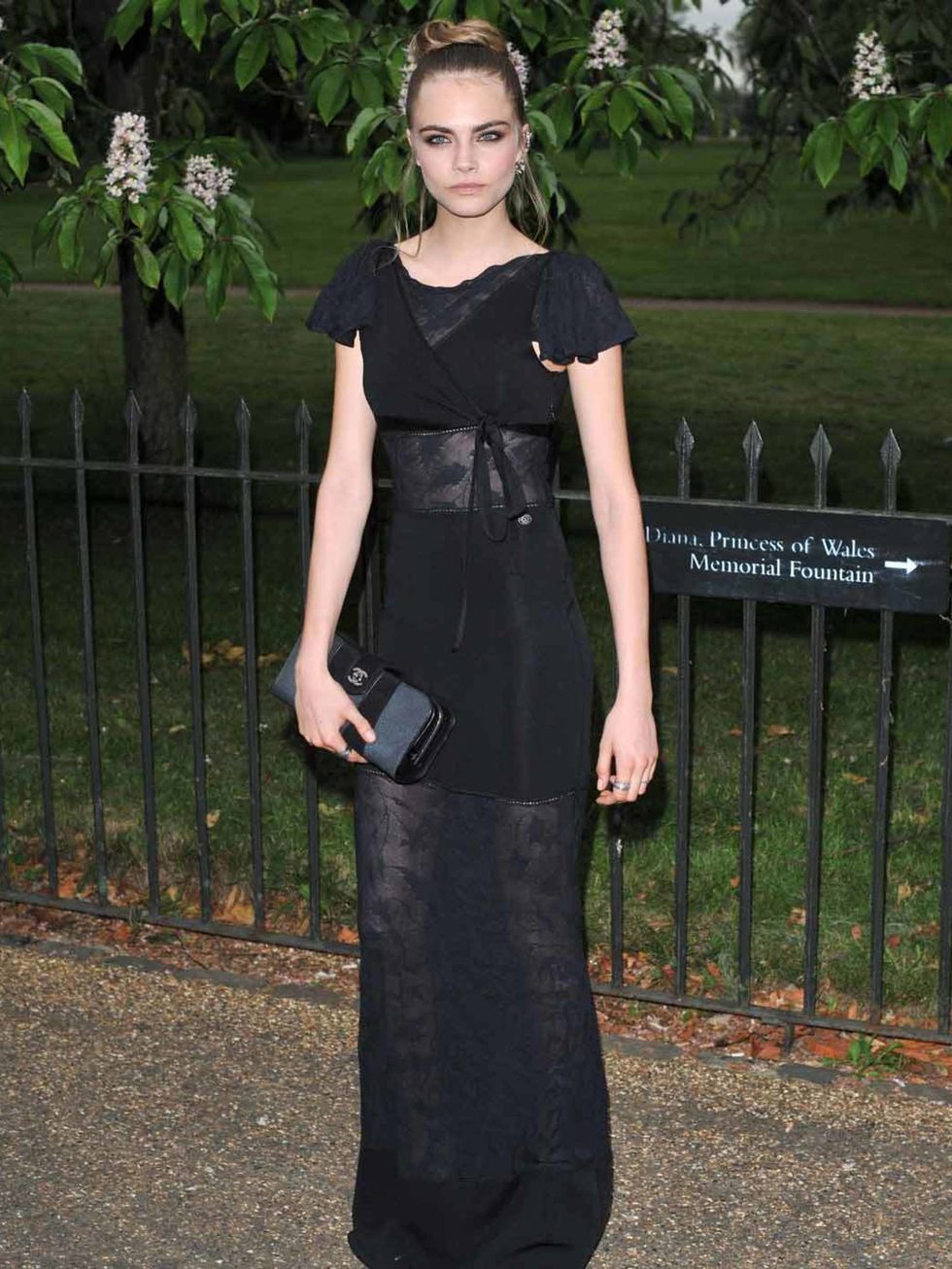 <p>Cara Delevingne at the Serpentine Summer Party 2012</p>