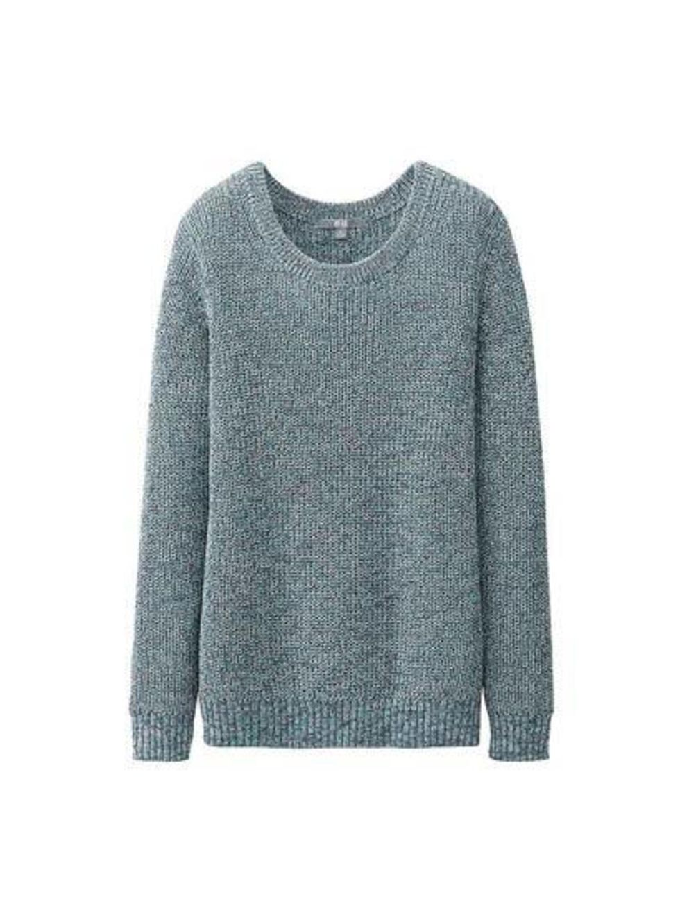 <p>Layer it up with this <a href="http://www.uniqlo.com/uk/store/goods/087239">Uniqlo</a> jumper, £19.90</p>