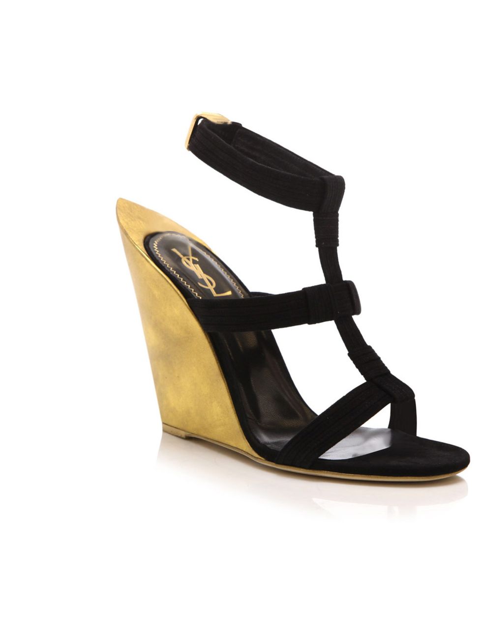 <p>Yves Saint Laurent 'Totem' wedges, £312 (was £780), at <a href="http://www.matchesfashion.com/product/111642">Matches Fashion</a></p>