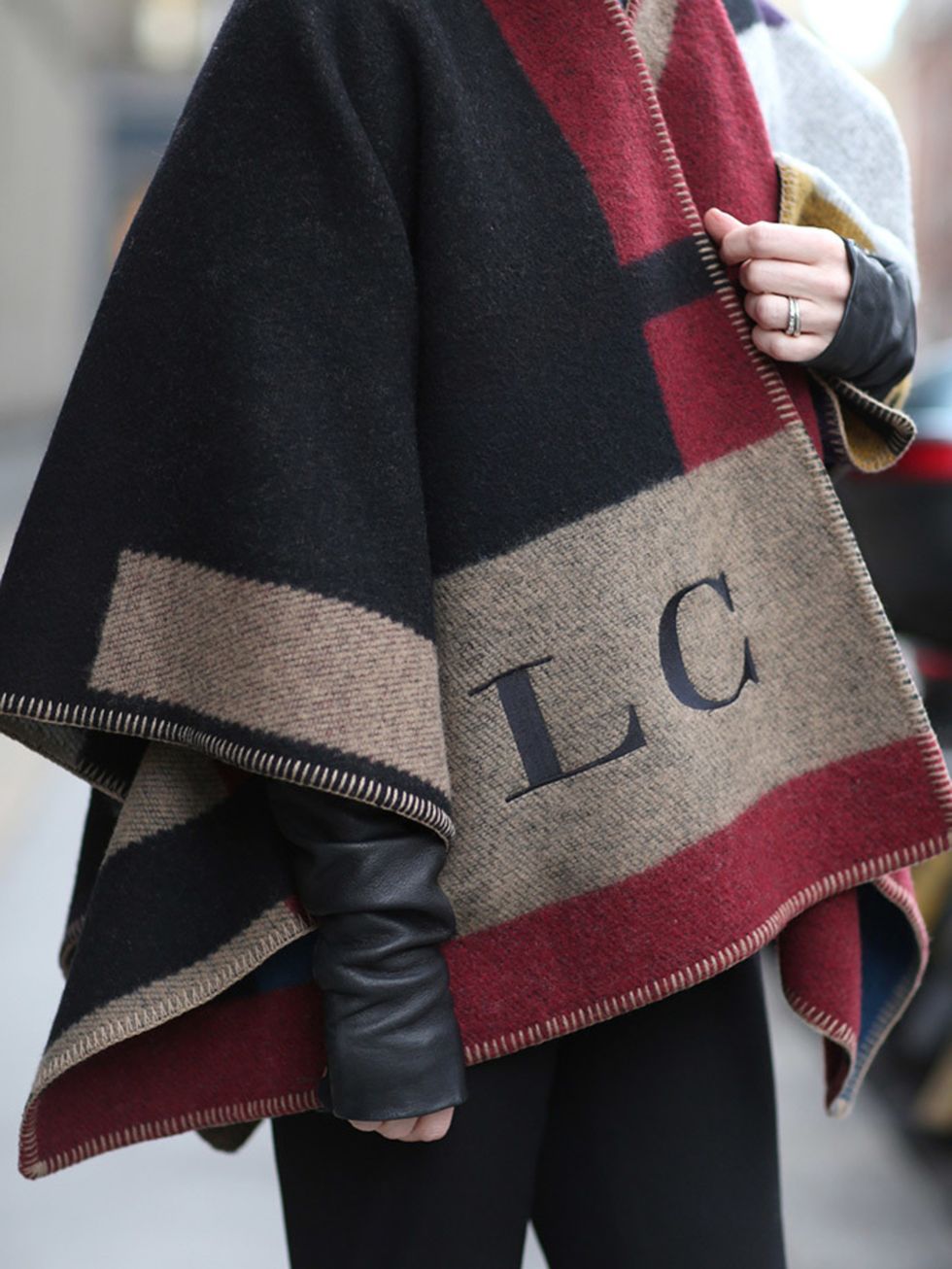 <p>Lorraine Candy - Editor-in-Chief</p>

<p>Burberry blanket and Rick Owens leather jacket.</p>