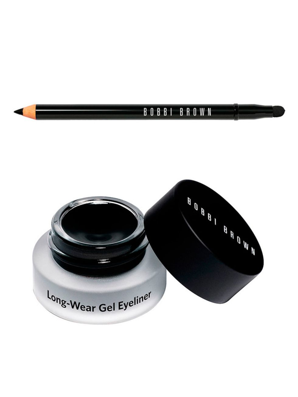 Apply a slick of gel liner along the upper lashline and subtly wing up and out. Use a kohl pencil to smudge under the lower lashes to soften the look.

Bobbi Brown Long-Wear Gel Eyeliner, £18 / Bobbi Brown Smokey Eye Kajal Liner, £18