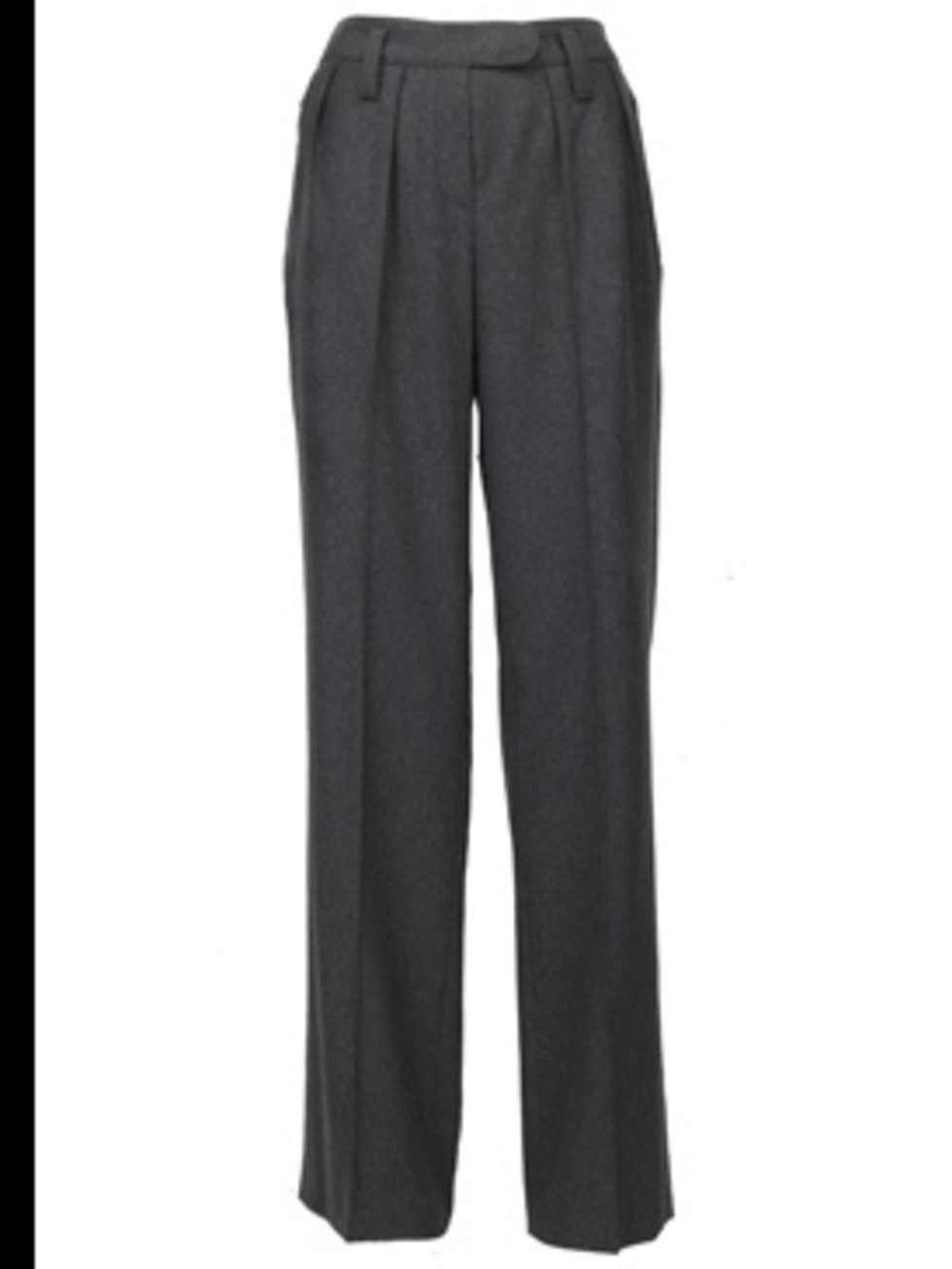 <p>Grey wool trousers, £229, by Sonia by Sonia Rykiel, available at Fenwick (0207 629 9161)</p>
