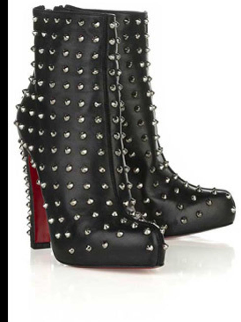 <p>Ariella black leather studded boots, £585 by Christian Louboutin at (0207 245 6510)</p>