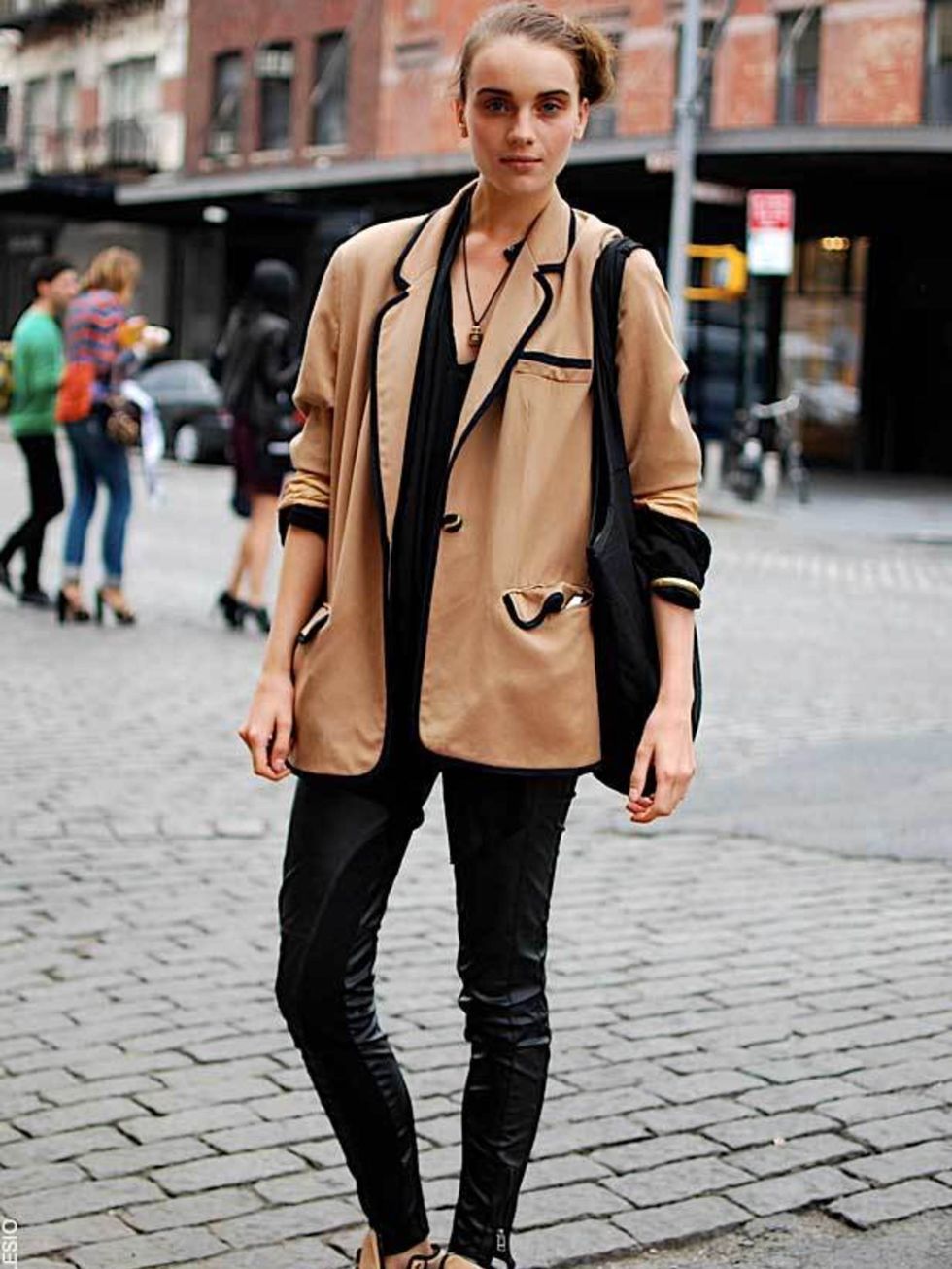 <p>Erica, 20, Model. Vintage jacket. </p>
