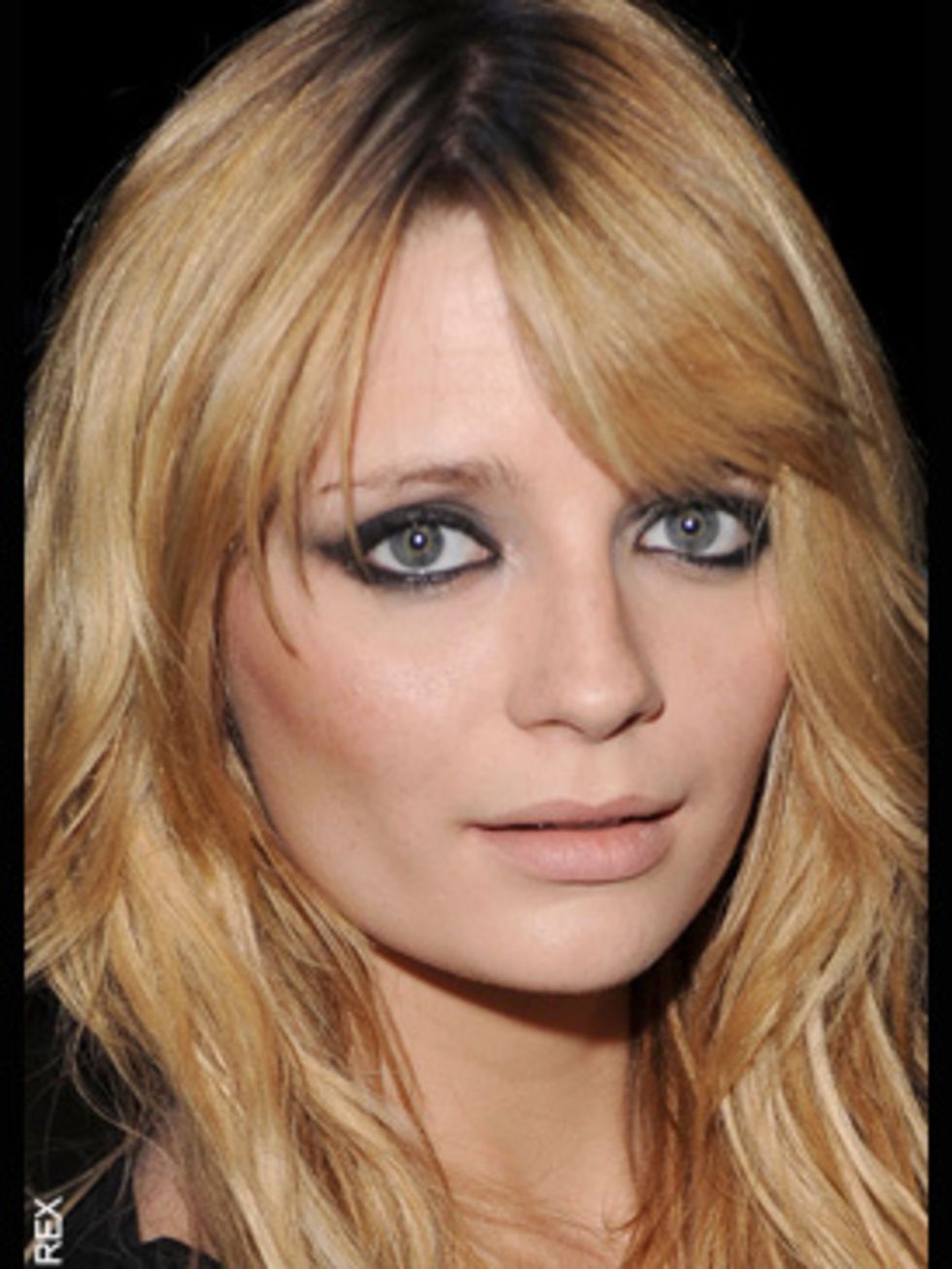 <p>Tousled locks are the best way to take the edge off this winters bad girl looks, while Mischas combination of matte nude lips and soft, smoky eyes is the perfect way to do smoky eyes now.</p>