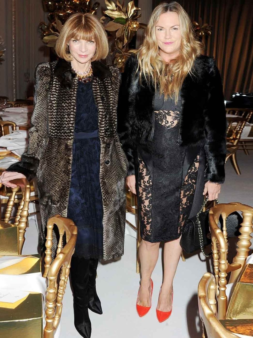 <p>Anna Wintour &amp; <a href="http://www.elleuk.com/content/search?SearchText=emma+hill&amp;SearchButto">Emma Hill</a> at the <a href="http://www.elleuk.com/catwalk/designer-a-z/mulberry/autumn-winter-2012">Mulberry</a> dinner party at the Savile Club in