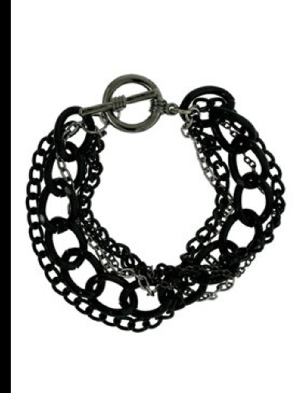 <p>Bracelet, £85 by Dirty Librarian Chains at <a href="http://www.kabiri.co.uk/jewellery/new-in/flags-of-wrath-bracelet.html">Kabiri</a></p>