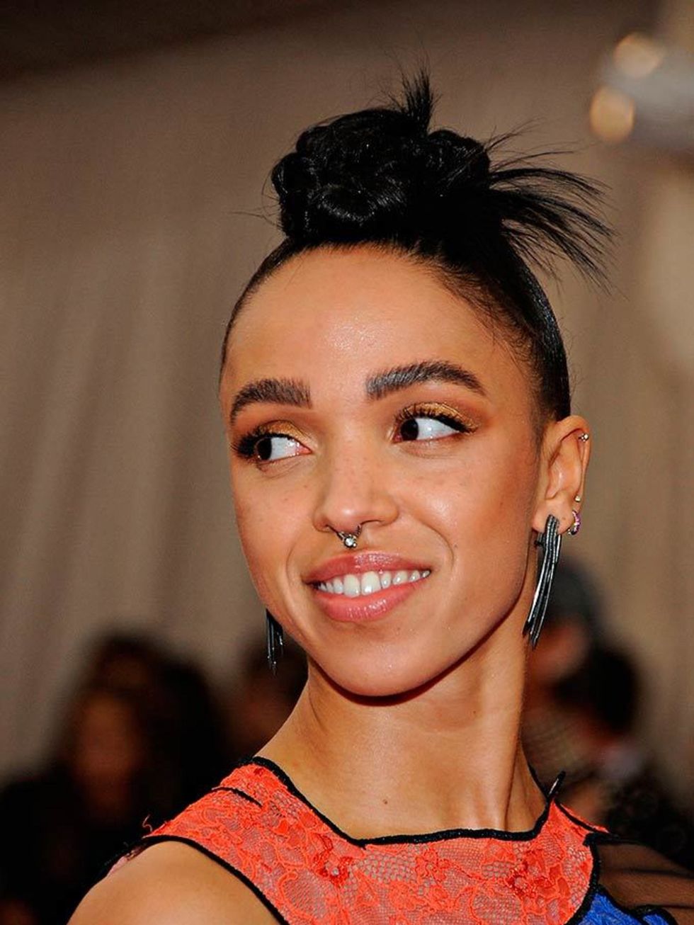 <p>FKA Twigs opts not to tone it down on the red carpet at the 2015 Met Ball - and we love her for it.</p>