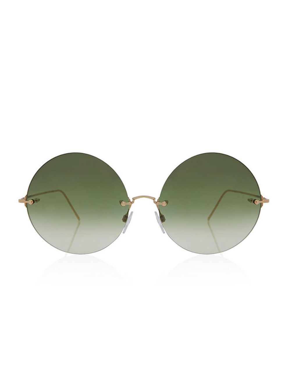 <p>All Rounders .. </p>

<p> </p>

<p> <a href="http://www.liberty.co.uk/fcp/product/Liberty//Khaki-Large-Round-Rimless-Sunglasses/112111" target="_blank">Victoria Beckham</a> Sunglasses £350</p>